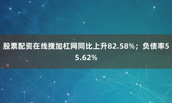 股票配资在线搜加杠网同比上升82.58%；负债率55.62%