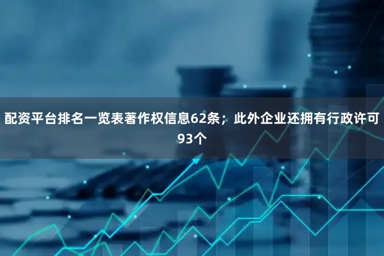 配资平台排名一览表著作权信息62条；此外企业还拥有行政许可93个